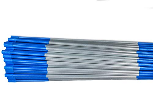 DISCOUNT SNOWSTAKES .COM 5ft Blue Pro Snow Stakes with Hi-Vis Reflective Tape Orange/Blue