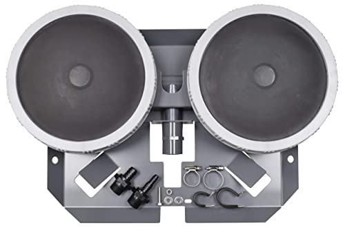EasyPro Pond Products Becker Windmill Kit 12" with 50' Poly, 100' Quick Sink Tubing, QS2 Diffuser Silver White