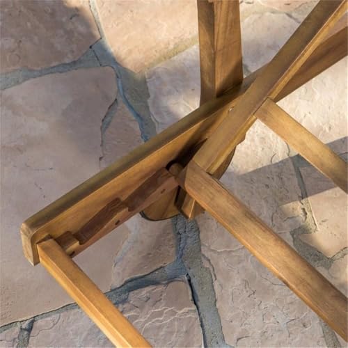 Great Deal Furniture Outdoor Teak Finish Chaise Lounge with Green Cushion - Set of 4