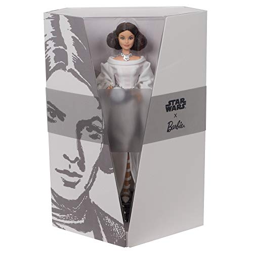 Barbie Star Wars Princess Leia Collector Doll White Gown 11.5 Inches