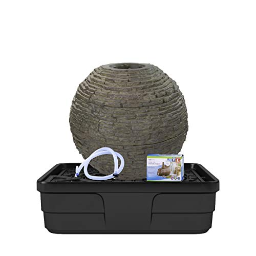 Aquascape Medium Stacked Sphere Water Fountain Slate Gray