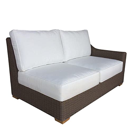 Padma's Plantation Nautilus Outdoor Right Facing Loveseat Kubu Grey