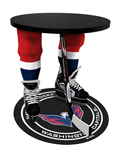 Team Tables Washington Hockey Table Black Table Top with Washington Puck Mat