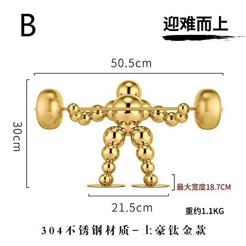 LSX Gold Stainless Steel Home Decor Showpiece Set (5pcs)