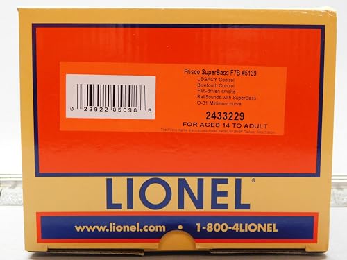 Lionel BTO Frisco SUPERBASS F7 B Unit Dummy Engine #5139 O Gauge Multicolor