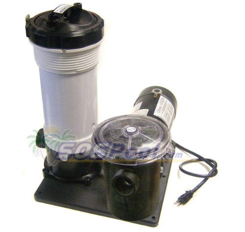 Waterway 520-4010 Complete Pump & Cartridge Filter 50 Sq Ft 115V 1 Hp 1-Speed Nema Cord