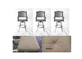 Patio Land Outdoor Living Nassau 26" High Cast Aluminum Swivel Barstools Dark Bronze