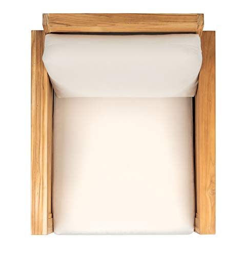 Safavieh Couture Patio Guadeloupe Outdoor Club Chair Natural/White
