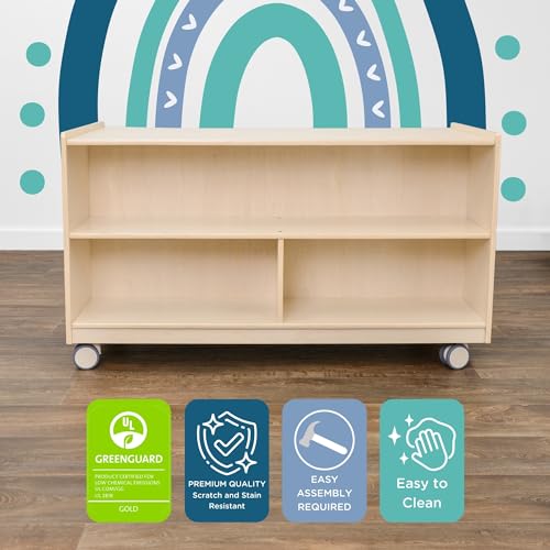 Angeles Double-Sided Storage Bookshelves Wooden