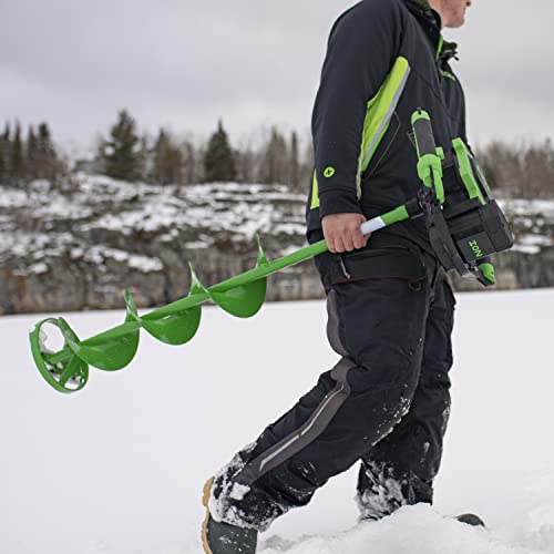 ION ICE FISHING Alpha 8-Inch Gen 3 40V Lithium-ion Electric Ice Auger Green/Black