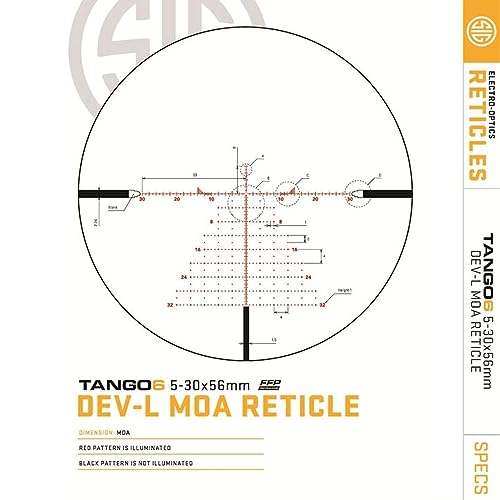 Sig Sauer TANGO6 5-30X56mm Tactical Riflescope Black