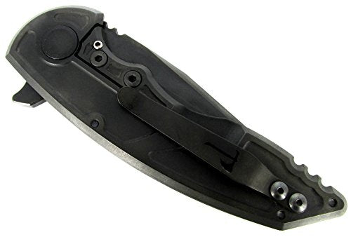 Jake Hoback Knives A8 Slimline Folder Knife Black Titanium Handle Black Blade