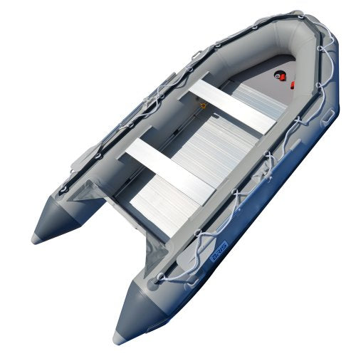 BRIS 12.5 ft Inflatable Fish Hunter Raft Boat Gray
