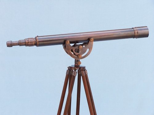 Handcrafted Nautical Decor Antique Copper Anchormaster Telescope 65" Copper