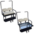 Performance Plus Carts Club Car DS Golf Cart Rear Flip Back Seat Kit for 1982-2000.5 - Factory Buff - Light Tan Black