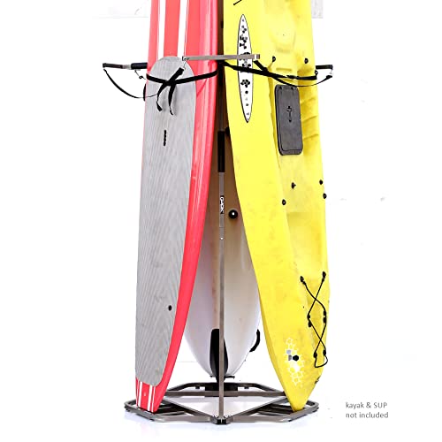 Glacik SPAREHAND Vertical Storage Rack for 3 Kayak/SUP Paddle Boards (G-760) Bronze