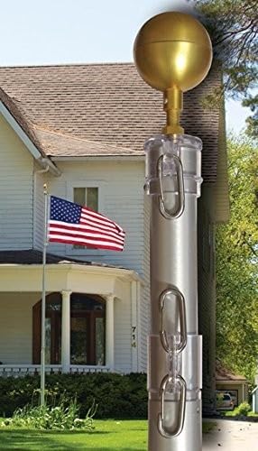 CommerceSigns Telescoping Flagpoles Black Anodized 20'H