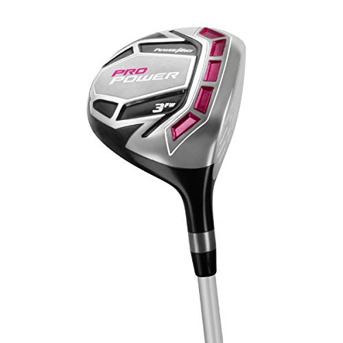 Powerbilt Pro Power Golf Clubs for Women Right Handed Silver, Black, Pink