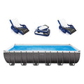 Intex Rectangular Ultra Frame Pool Set 24'x12'x52' Gray