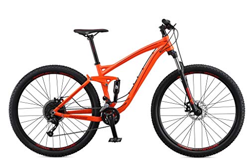 Mongoose Salvo Trail Adult Mountain Bike 29-inch 18-Speed Aluminum Frame Disc Brakes Orange