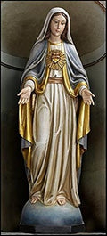 Avalon Gallery Immaculate Heart of Mary Resin Statue 53 1/8 Inch Dark Brown
