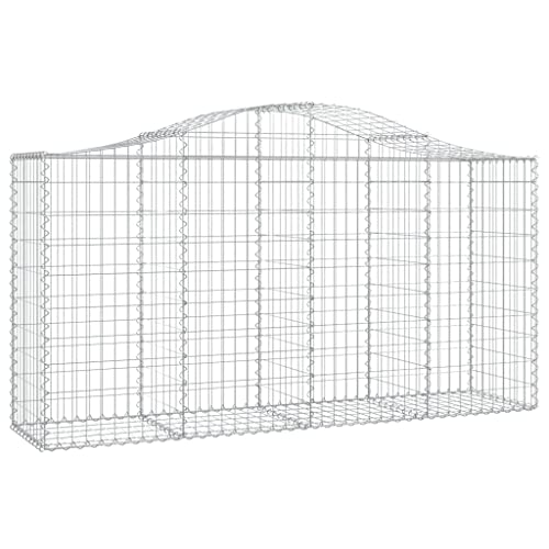 Arched Gabion Baskets 4 pcs Galvanized Iron Plant Pots Self-Watering Indoor Outdoor Gardening White Black