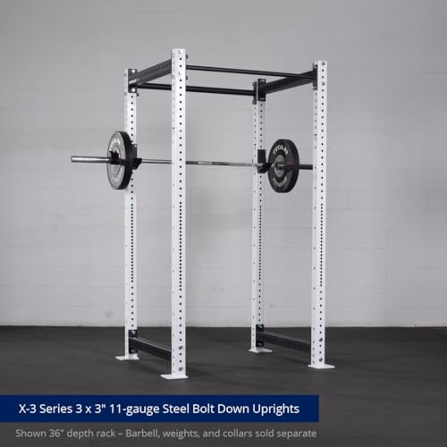 Titan Fitness X-3 Series 90" White Bolt-Down Power Rack 1650 LB Cage