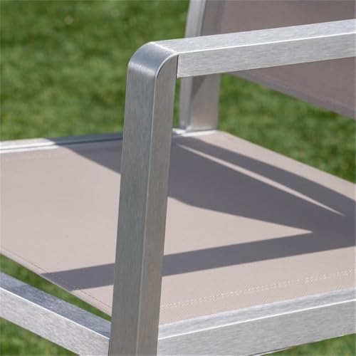 Noble House Cape Coral Outdoor 5 Piece Glass Top Aluminum Bar Set Grey