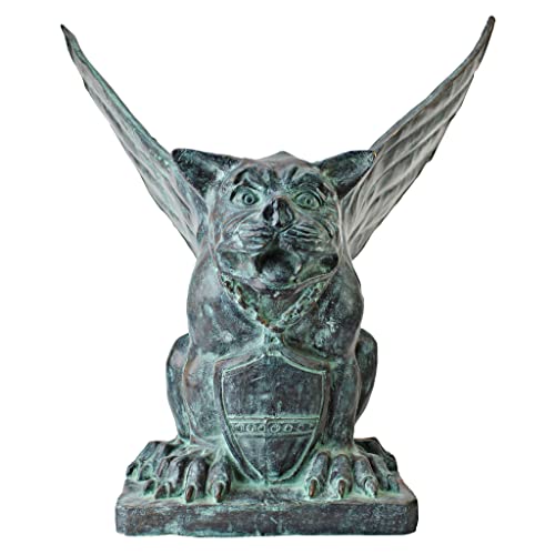 Design Toscano Winged Gargoyle of Naples Garden Statue Two Tone Bronze & Verdigris
