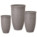 Emissary Terrazzo Round Planters Set of 3 15.5in x 27.5in Terrazzo Gray