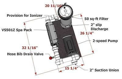 Northern Lights Group Balboa Spa System - 3 HP Pump, 5.5 Kw Heater