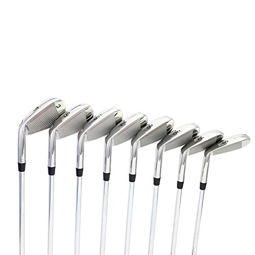 Majek K6 Iron Set +2 inch Over XL Big & Tall Men's 8-Piece Set Right Handed Steel Shaft Regular Flex Black