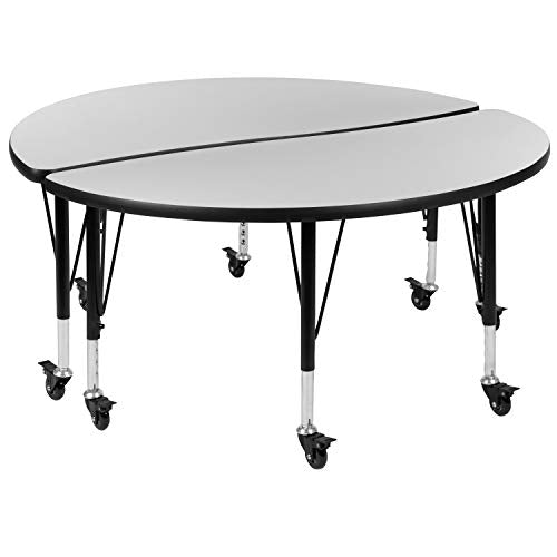 Flash Furniture Emmy Kids Adjustable Activity Table Set Grey
