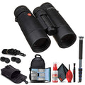 Leica 8x42 Ultravid HD-Plus Binoculars with Backpack, Monopod, Cleaning Set, Cap Keepers, Neck Strap Blue