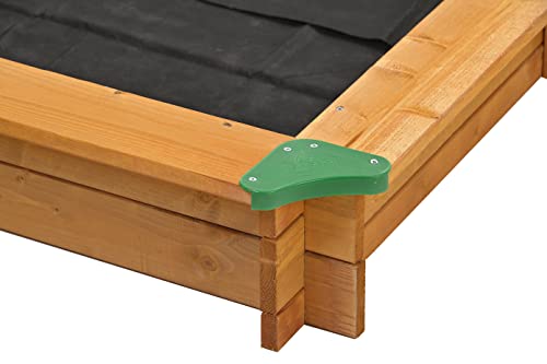 Tierra Garden Large Children's Wooden Sandbox with Retractable Roof