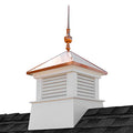 Good Directions 26" Square Manchester Vinyl Victoria Copper Finial Cupola White