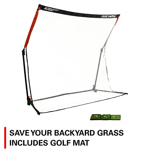 Rukket Sports Portable Golf Driving Range with SPDR Steel Netting Red