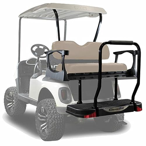 MADJAX Genesis 300 Aluminum Golf Cart Rear Flip Seat Kit for EZGO RXV Sandstone