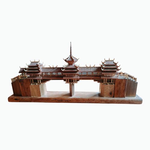 Okjew Handcrafted Wood Wind and Rain Bridge Model