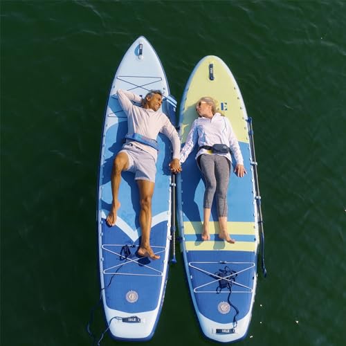 ISLE Surf and SUP Pioneer 3.0 Inflatable Stand Up Paddle Board Ice/Lumin/Slate