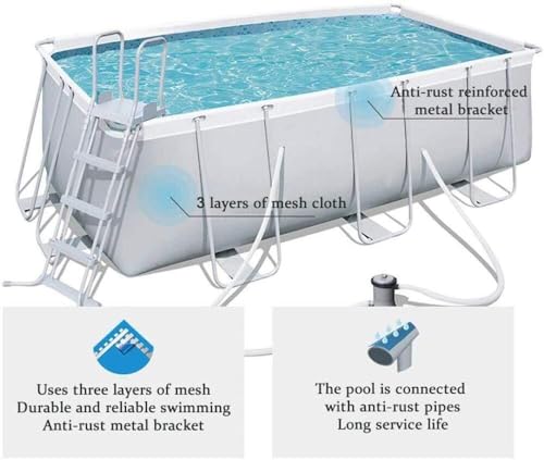 FFCJJDS Oversized Family Swimming Pool Outdoor Paddling One Color