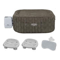 Bestway SaluSpa AirJet Inflatable Square Hot Tub 140 Jets Brown