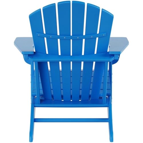 Costaelm Portside Classic Outdoor Adirondack Chairs Set of 8 Pacific Blue