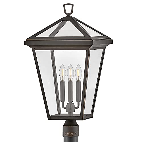 Hinkley Alford Place Large LED Post Top Lantern - Die Cast Aluminum, Dimmable Oil Rubbed Bronze