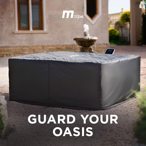 M Spa Oslo 6 Person Square Hot Tub WiFi App Controlled with Massage Jets and OLED Screen