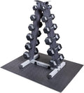 Body-Solid Vertical Dumbbell Rack with Rubber Hex Dumbbells