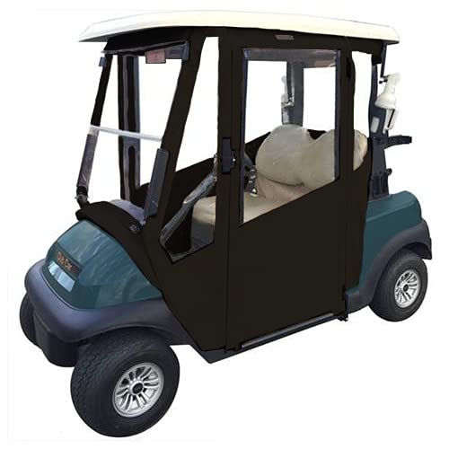 DOORWORKS GOLF CART ENCLOSURES Jet Black Golf Cart Cover - Sunbrella Canvas