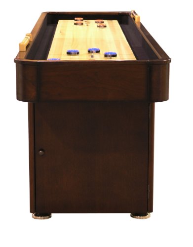 Fairview Game Rooms 9' Shuffleboard Table with Hidden Storage Cabinet - Mahogany