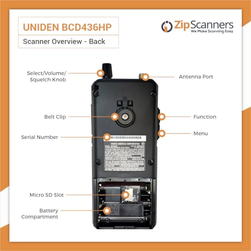 Zip Scanners BCD436HP Ultimate Bundle Police Scanner Black