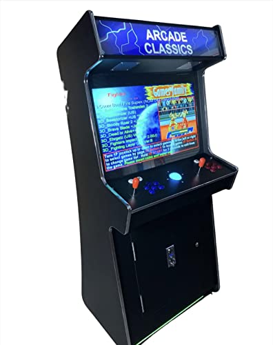 TOP US VIDEO ARCADES Full Size Upright Arcade Machine 4500 Games 32" Screen Black